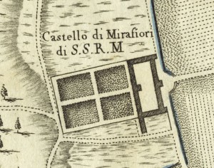 Cascina Mirafiori. Amedeo Grossi, Carta Corografica dimostrativa del territorio della Città di Torino, 1791. © Archivio Storico della Città di Torino