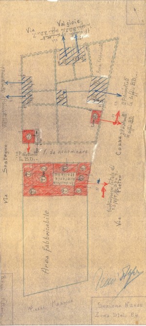 Bombardamenti aerei. Censimento edifici danneggiati o distrutti. ASCT Fondo danni di guerra inv. 2419 cart. 48 fasc. 11. © Archivio Storico della Città di Torino
