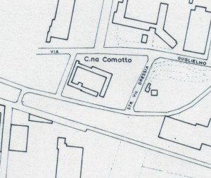 Cascina Comotto. Istituto Geografico Militare, Pianta di Torino, 1974. © Archivio Storico della Città di Torino
