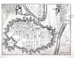 Pianta topografica della città di Torino, con i nomi delle principali isole, 1704