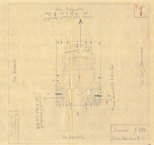 Bombardamenti aerei. Censimento edifici danneggiati o distrutti. ASCT Fondo danni di guerra inv. 372 cart. 7 fasc. 8. © Archivio Storico della Città di Torino