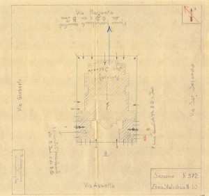 Bombardamenti aerei. Censimento edifici danneggiati o distrutti. ASCT Fondo danni di guerra inv. 372 cart. 7 fasc. 8. © Archivio Storico della Città di Torino