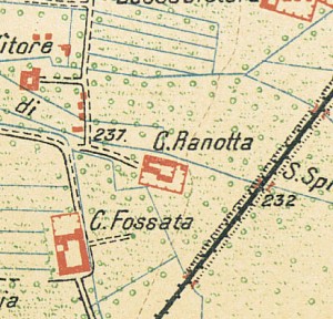 Cascina Ranotta. Antonio Rabbini, Topografia della Città e Territorio di Torino, 1840. © Archivio Storico della Città di Torino