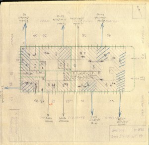 Bombardamenti aerei. Censimento edifici danneggiati o distrutti. ASCT Fondo danni di guerra inv. 830 cart. 17 fasc. 7. © Archivio Storico della Città di Torino