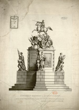 Monumento nazionale a re Carlo Alberto, 1852