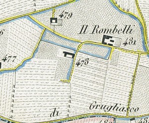 Cascina Lesna. Antonio Rabbini, Topografia della Città e Territorio di Torino, 1840. © Archivio Storico della Città di Torino