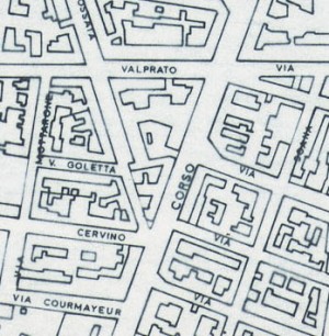 Cascina Pan e Vin. Istituto Geografico Militare, Pianta di Torino, 1974. © Archivio Storico della Città di Torino