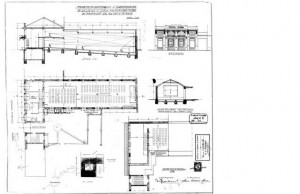 Progetto di edificazione della sala cinematografica.