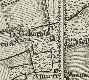 Cascina Generala. Carta topografica dimostrativa dei contorni della Città di Torino, 1785. © Archivio Storico della Città di Torino