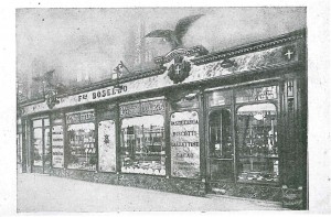 Confetteria-Pasticceria F.lli Bosello, già Ponsetti e C., in corso Vittorio Emanuele II n. 76, ripresa fotografica: 1922-1928 (Riproduzione da libro: Artusio, L. - Bocca, M. - Governato, M., 2005 p. 93, n. 10)