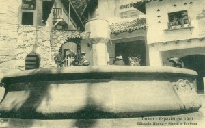 Cartolina, Villaggio Alpino, Esposizione 1911