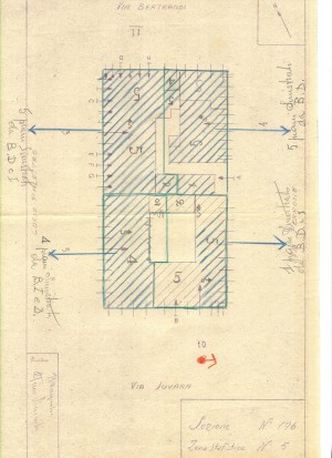 Bombardamenti aerei. Censimento edifici danneggiati o distrutti. ASCT Fondo danni di guerra inv. 197 cart. 4 fasc. 27. © Archivio Storico della Città di Torino