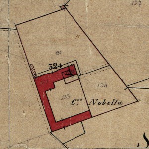 Cascina Nobella. Catasto Rabbini, 1866, ©Archivio di Stato di Torino.