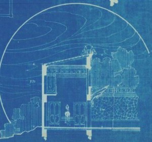 Prospetto laterale - progetto edilizio Scott/Fenoglio (ASCT, PE I cat. 1902/130)
