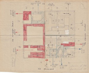 Bombardamenti aerei. Censimento edifici danneggiati o distrutti. ASCT Fondo danni di guerra inv. 752 cart. 15 fasc. 33. © Archivio Storico della Città di Torino