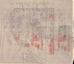 Bombardamenti aerei. Censimento edifici danneggiati o distrutti. ASCT Fondo danni di guerra inv. 1100 cart. 22 fasc. 55. © Archivio Storico della Città di Torino