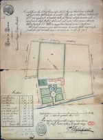 Mappa catastale del podere detto il Canale, sito sulla Strada di Grugliasco, 1839