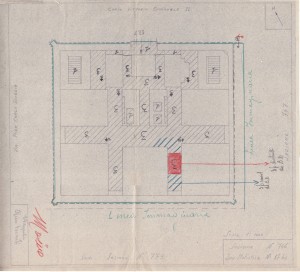 Bombardamenti aerei. Censimento edifici danneggiati o distrutti. ASCT Fondo danni di guerra inv. 766 cart. 16 fasc. 2. © Archivio Storico della Città di Torino