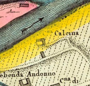 Cascina Calcina. Amedeo Grossi, Carta Corografica dimostrativa del territorio della Città di Torino, 1791. © Archivio Storico della Città di Torino