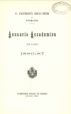 «Annuario accademico», A. X, a.a. 1886-1887, Torino, copertina