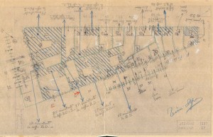 Bombardamenti aerei. Censimento edifici danneggiati o distrutti. ASCT Fondo danni di guerra inv. 1297 cart. 26 fasc. 23. © Archivio Storico della Città di Torino